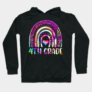 4th Grade Tie Dye Rainbow Welcome Back To School Teacher Kid Hoodie